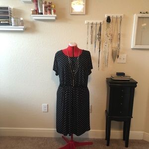 Polka dot dress plus size